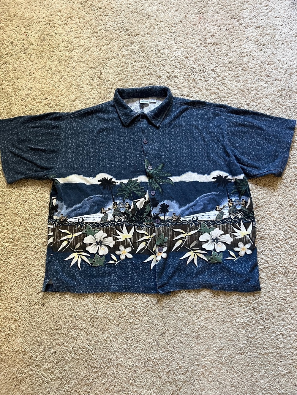 Utility Heavyweight VTG Cotton Hawaiian Shirt XL
